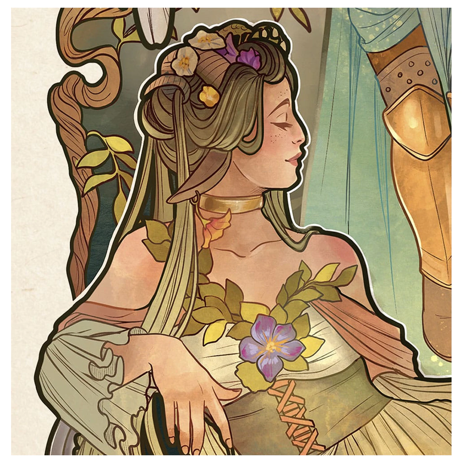 Critical Role Art Print Ashley Johnson: 10th Anniversary Art Nouveau Ilustracije 46 x 28 cm - neokvirjeno fotografija izdelka