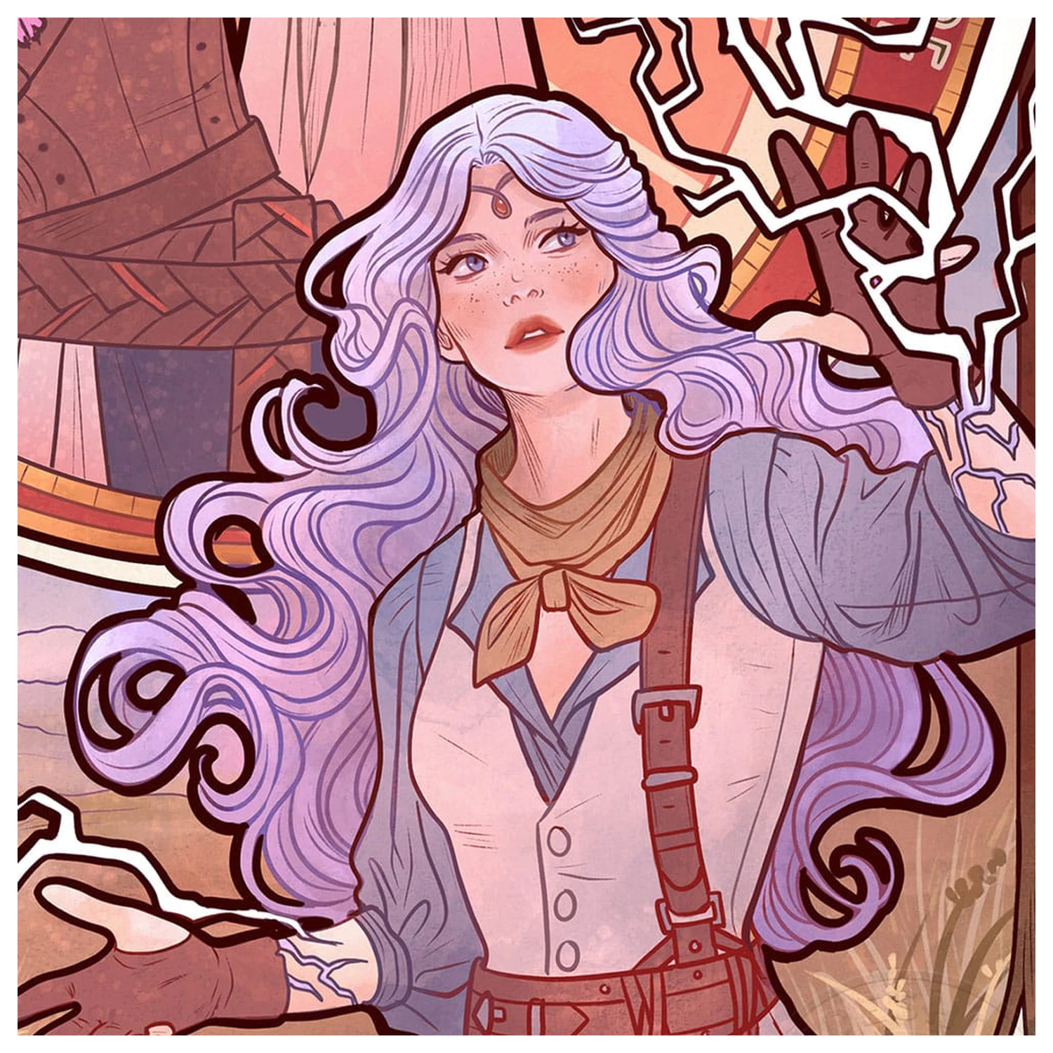 Critical Role Art Print Laura Bailey: 10th Anniversary Art Nouveau Ilustracije 46 x 28 cm - brez okvirja fotografija izdelka