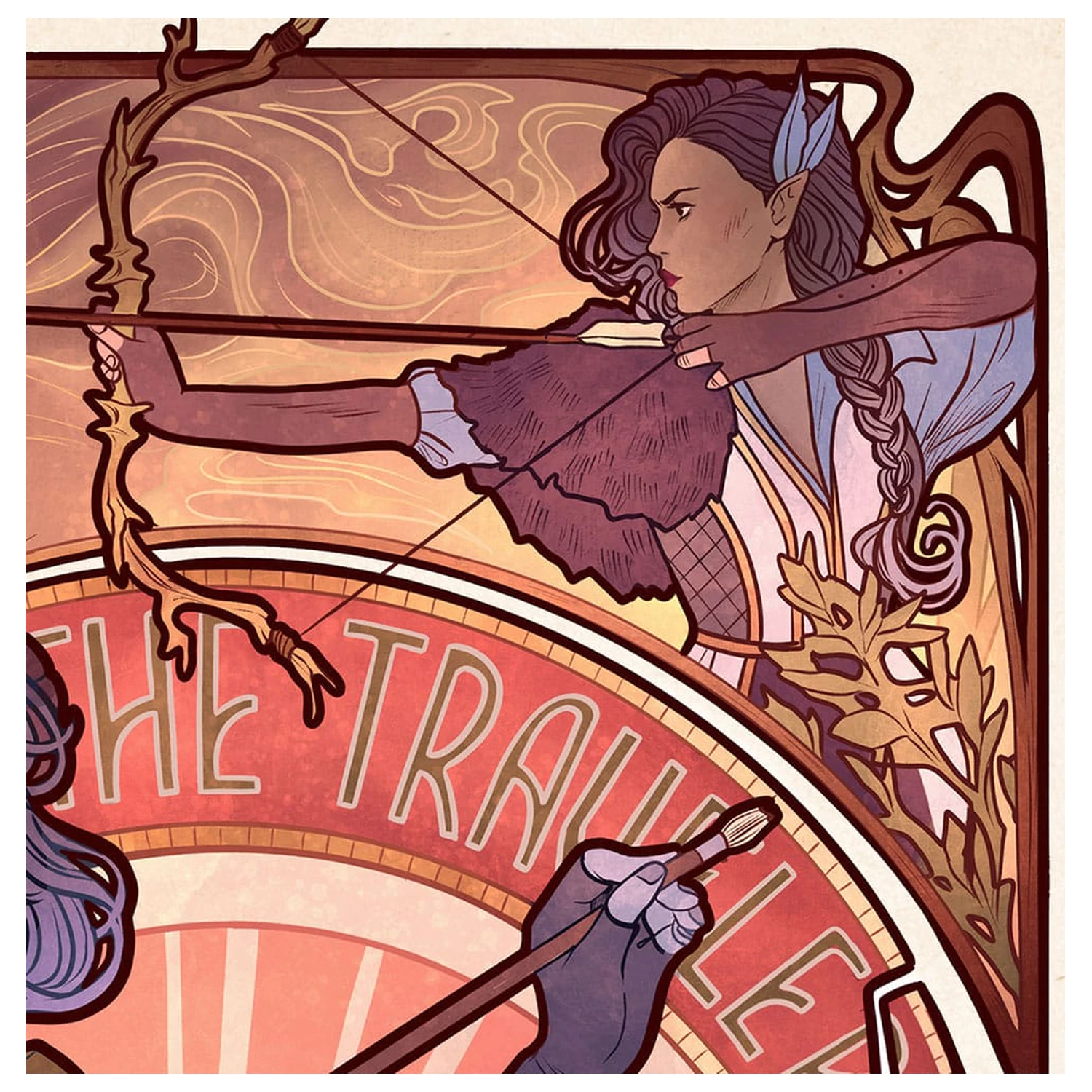 Critical Role Art Print Laura Bailey: 10th Anniversary Art Nouveau Ilustracije 46 x 28 cm - brez okvirja fotografija izdelka