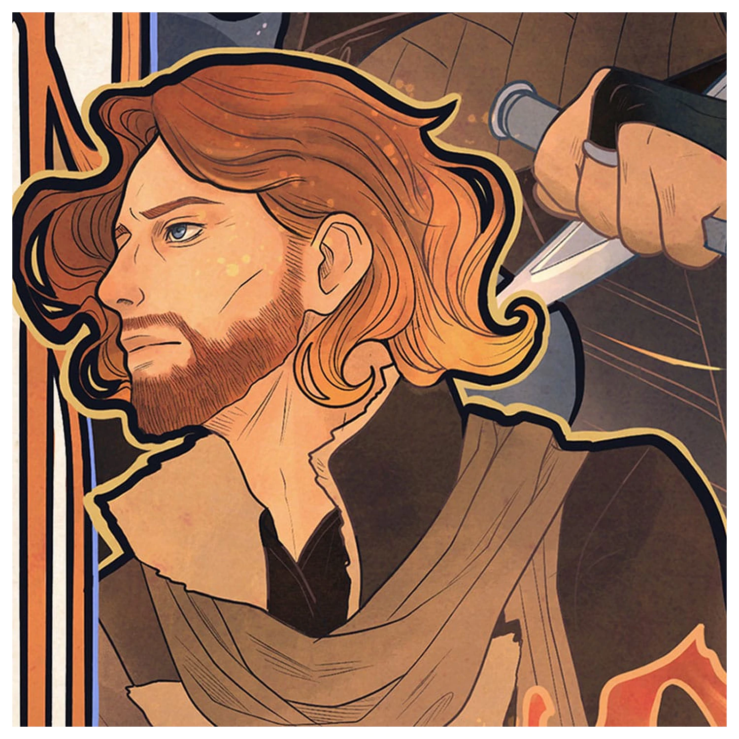 Critical Role Art Print Liam O'Brien: Ilustracije za 10. obletnico Art Nouveau 46 x 28 cm - brez okvirja fotografija izdelka