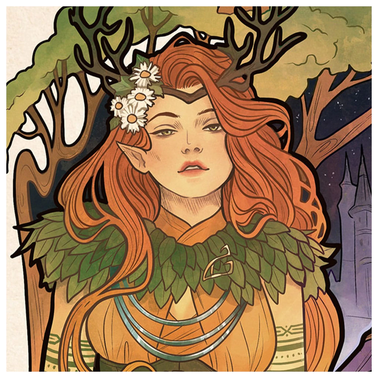 Critical Role Umetniški tisk Marisha Ray: 10. obletnica ilustracij Art Nouveau 46 x 28 cm - brez okvirja fotografija izdelka