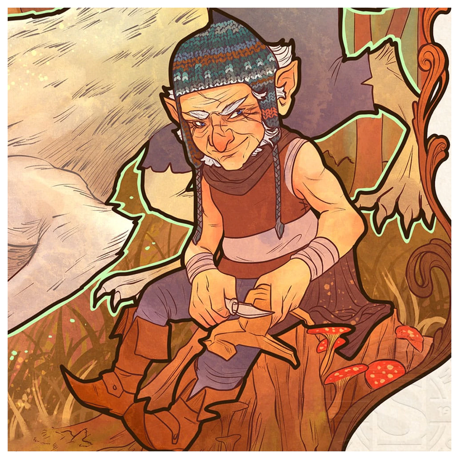 Critical Role Umetniški Tisk Travis Willingham: 10. obletnica Art Nouveau Ilustracije 46 x 28 cm - brez okvirja fotografija izdelka