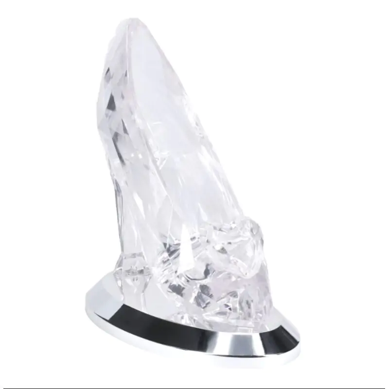 3D svetilka v obliki kristalnega čevlja 19 cm fotografija izdelka