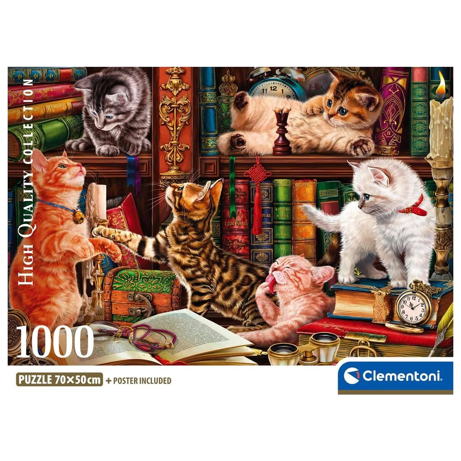 Curious Whiskers sestavljanka 1000 kosov fotografija izdelka