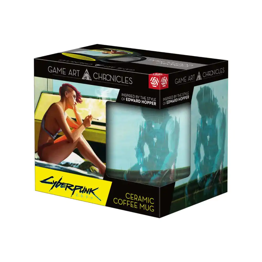 Cyberpunk 2077 Game Art Chronicles Skodelica Artwork, ki jo je navdihnil Edward Hopper 450 ml fotografija izdelka