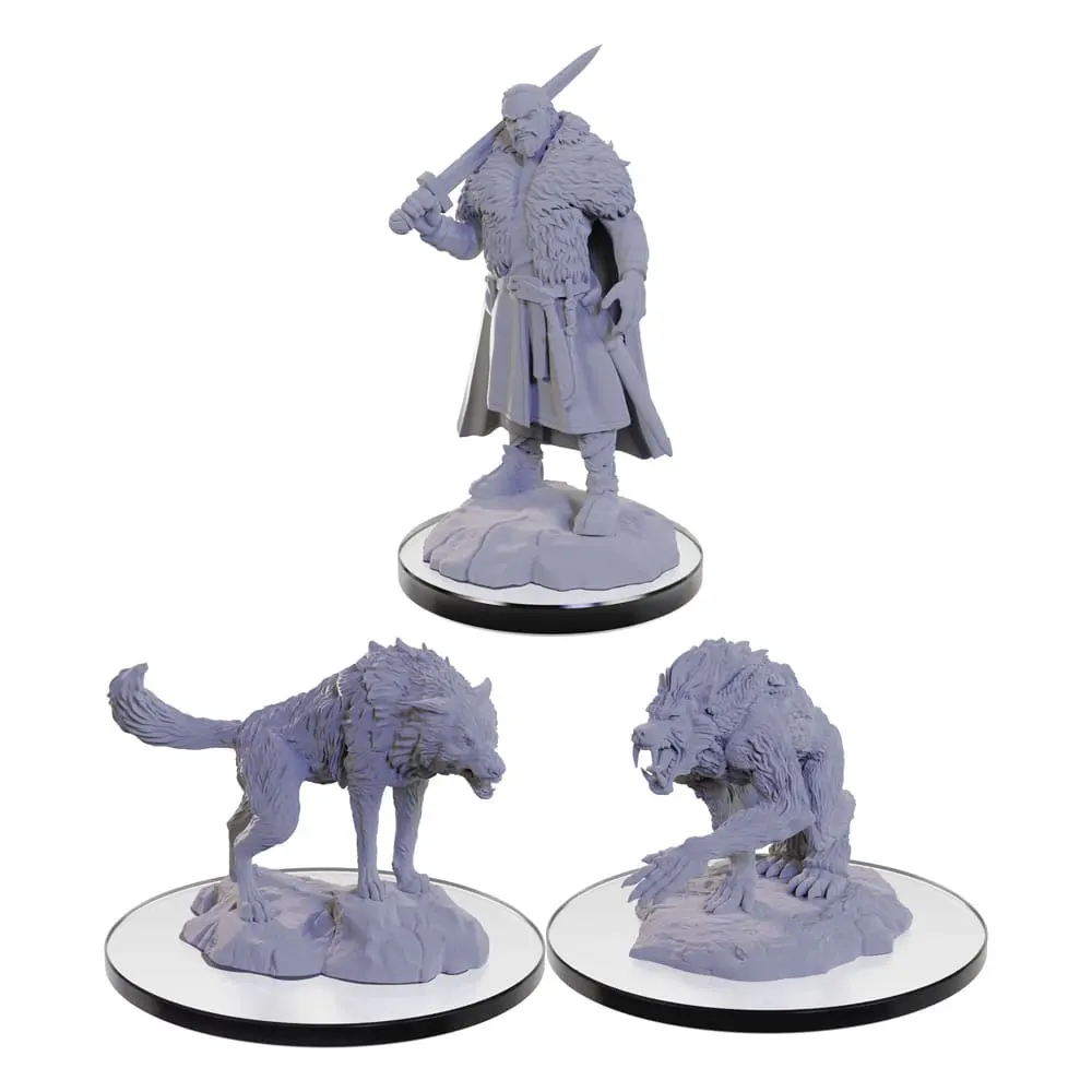 D&D Nolzur's Marvelous Miniatures miniatura Nepobarvan Loup Garou fotografija izdelka