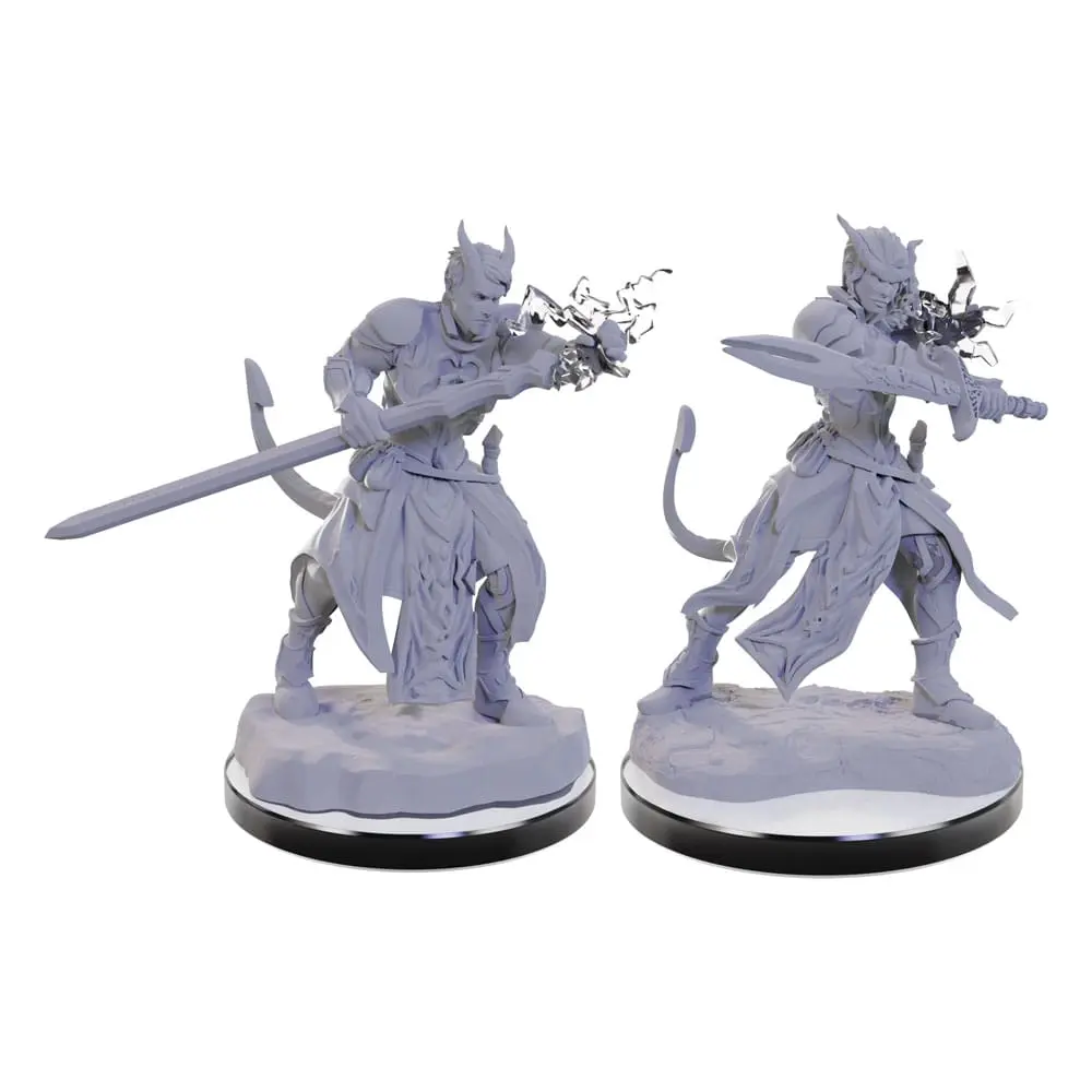 D&amp;D Nolzur's Marvelous Miniatures miniature nepobarvani Tiefling Warlocks fotografija izdelka