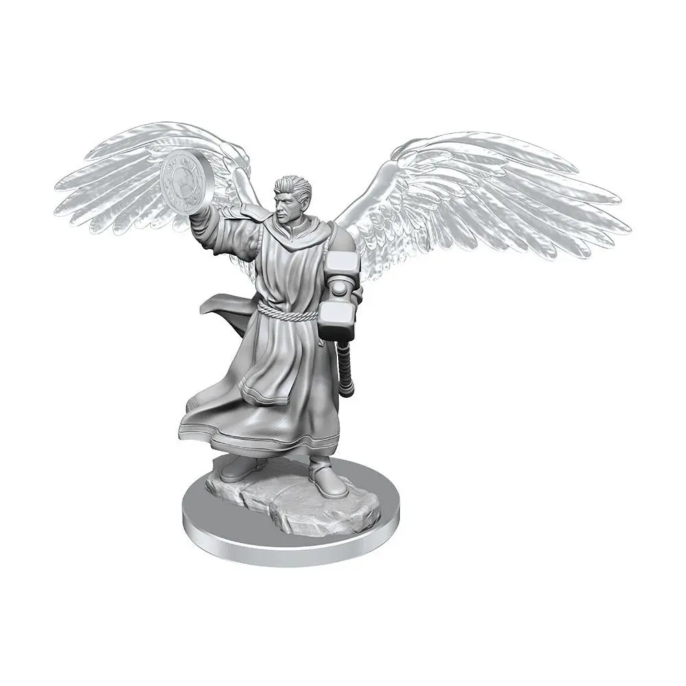 D&D Nolzur's Marvelous Miniatures Nepobarvane Miniature 2-Pack Aasimar Klerik Moški fotografija izdelka