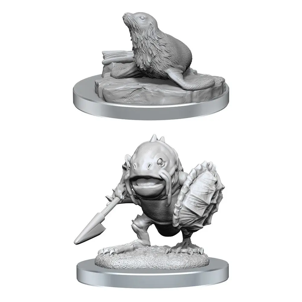 D&D Nolzur's Marvelous Miniatures Unpainted Miniatures 2-Pack Locathah & Tjulenj fotografija izdelka