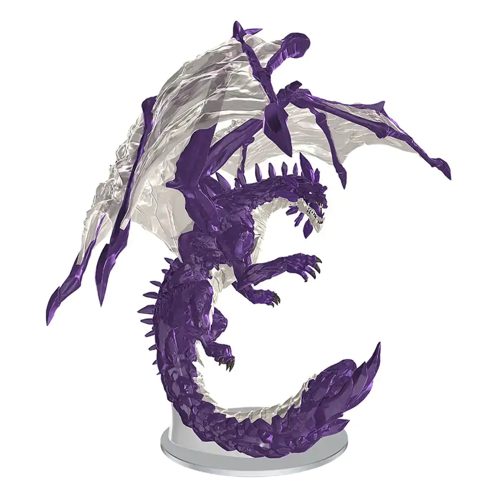 D&D Ikone kraljestev v škatli, vnaprej pobarvane miniature odraslega ametistnega zmaja 38 cm fotografija izdelka