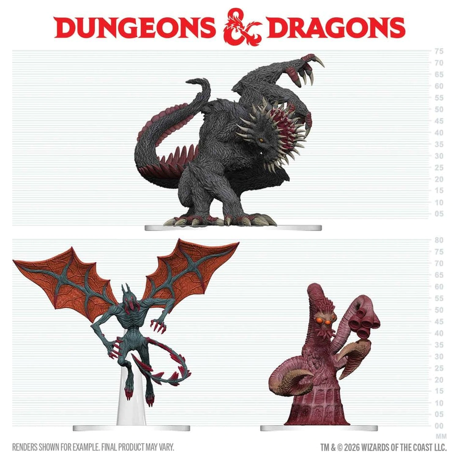 D&D Icons of the Realms Predbarvane Miniature v škatli Maddening Monsters of Ravenloft fotografija izdelka