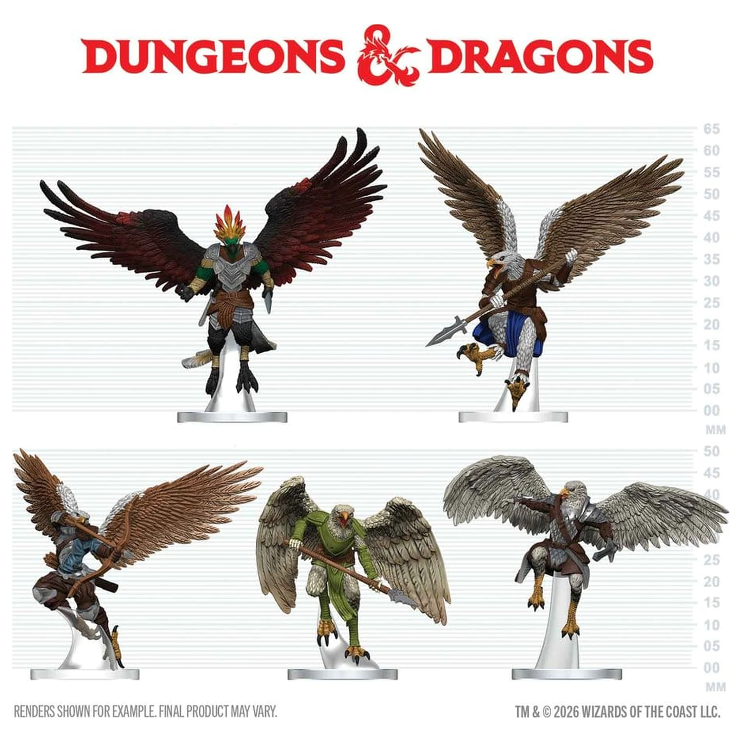 D&D Icons of the Realms Mini figurice Aarakocra Flock 20 cm fotografija izdelka