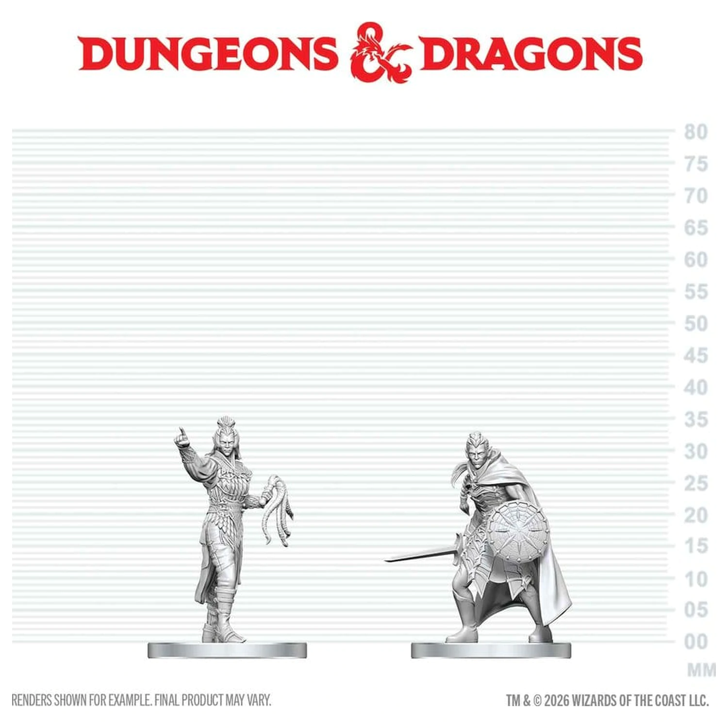 D&D Nolzur's Marvelous Miniatures mini figure Drow Elite Warrior & Drow Priestess of Lolth fotografija izdelka