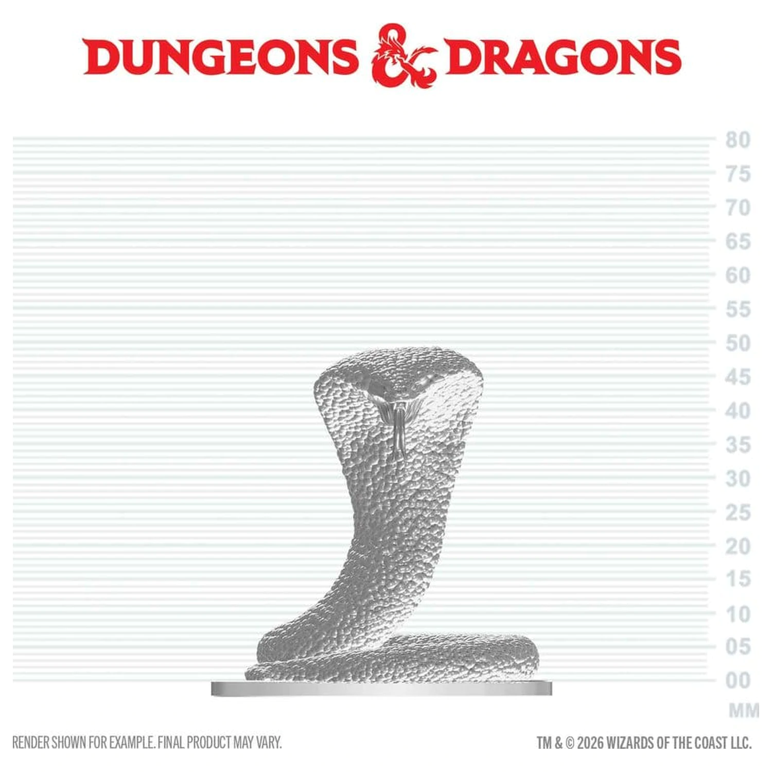 D&D Nolzur's Marvelous Miniatures Mini figura Polar Serpent fotografija izdelka