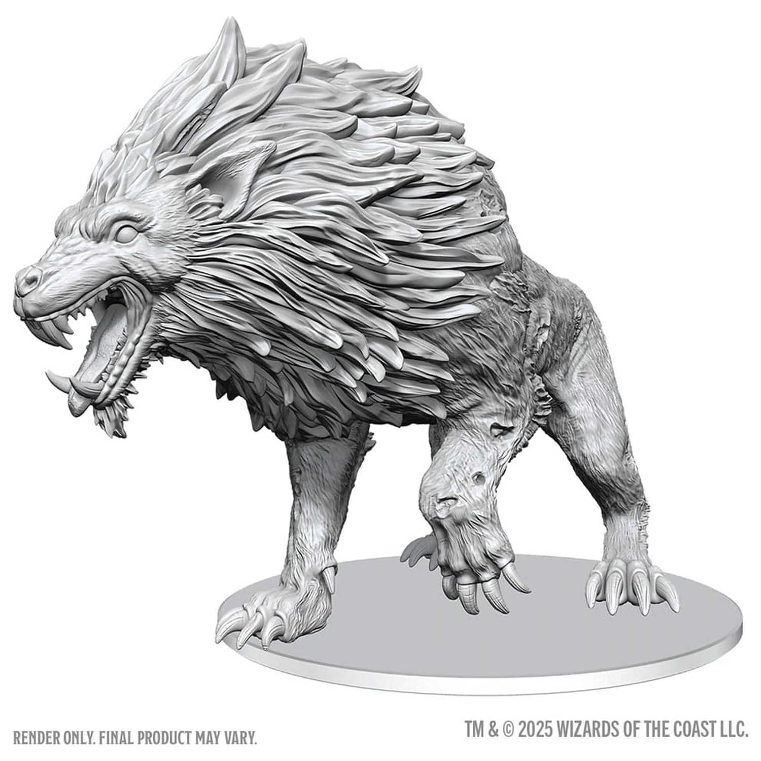 D&D Nolzur's Marvelous Miniatures Nepobarvane miniature Dire Worg 11 cm fotografija izdelka