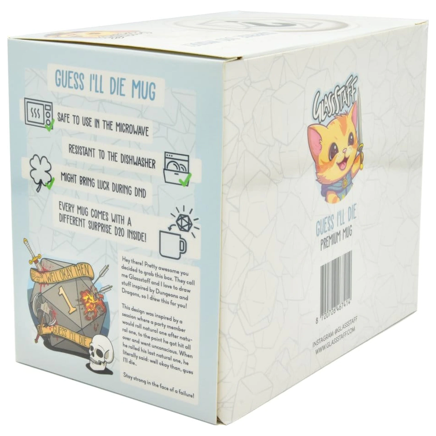 Guess I'll Die darilni set Skodelica & Kocke D20 fotografija izdelka