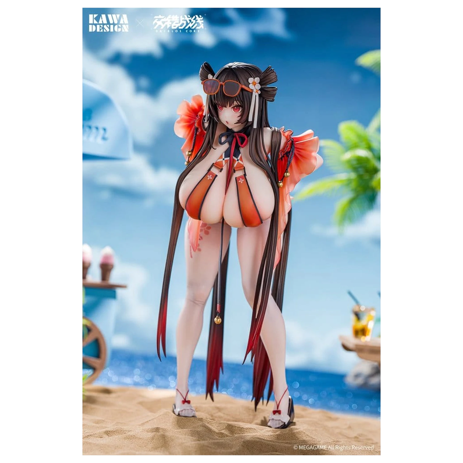 Daiblos Core PVC figura 1/6 Maree Rouge Rakubai no Utage 25 cm fotografija izdelka