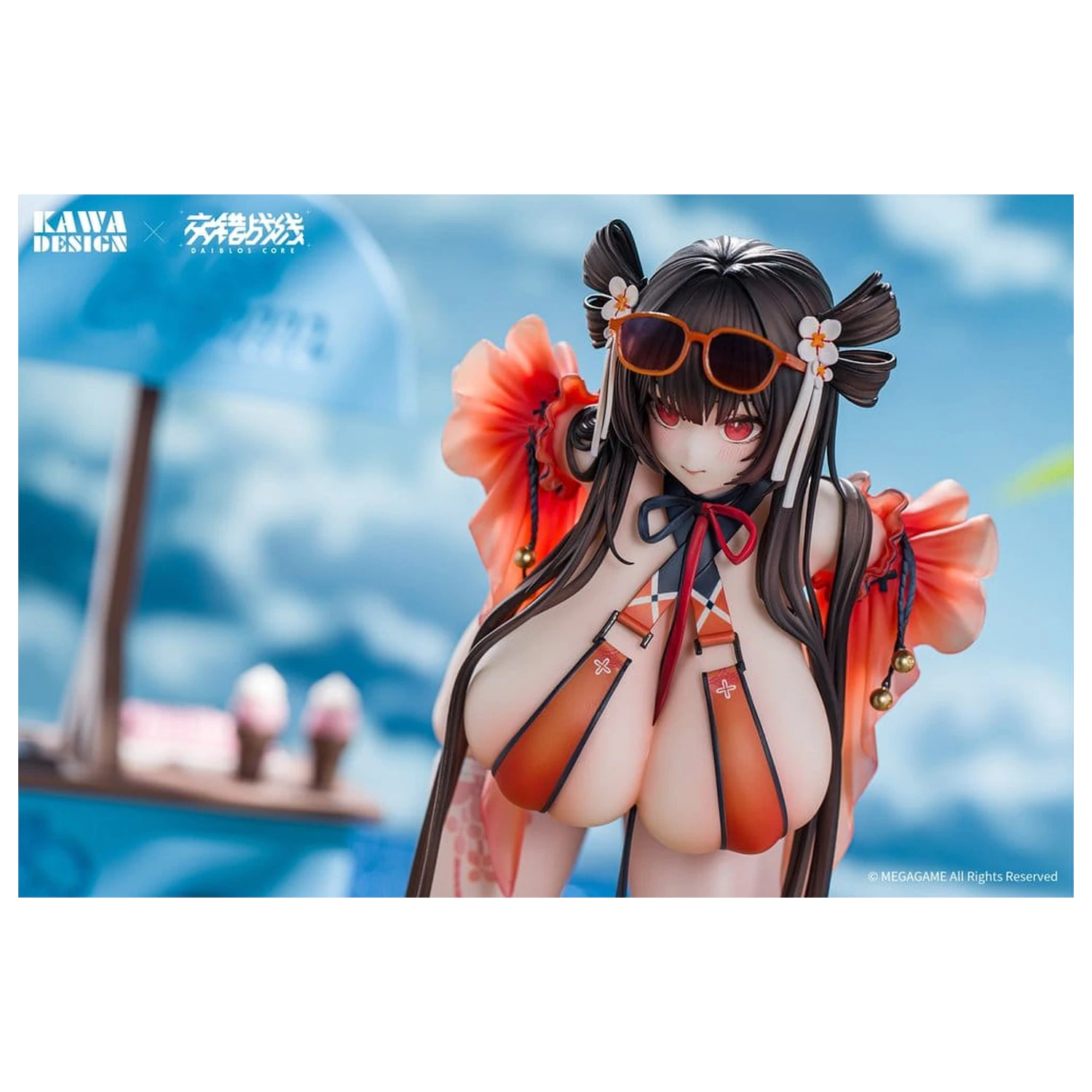 Daiblos Core PVC figura 1/6 Maree Rouge Rakubai no Utage 25 cm fotografija izdelka