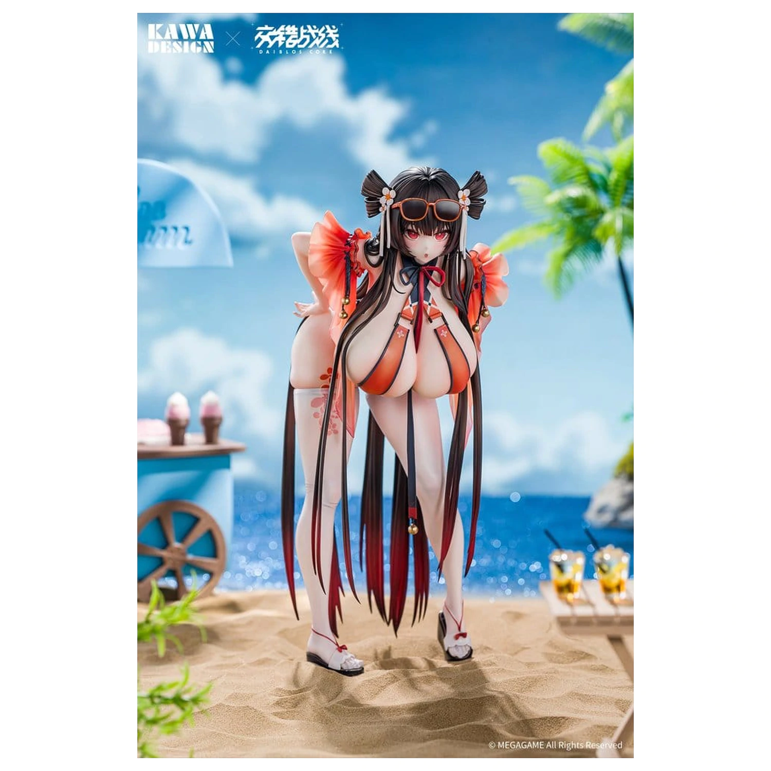 Daiblos Core PVC figura 1/6 Maree Rouge Rakubai no Utage 25 cm fotografija izdelka
