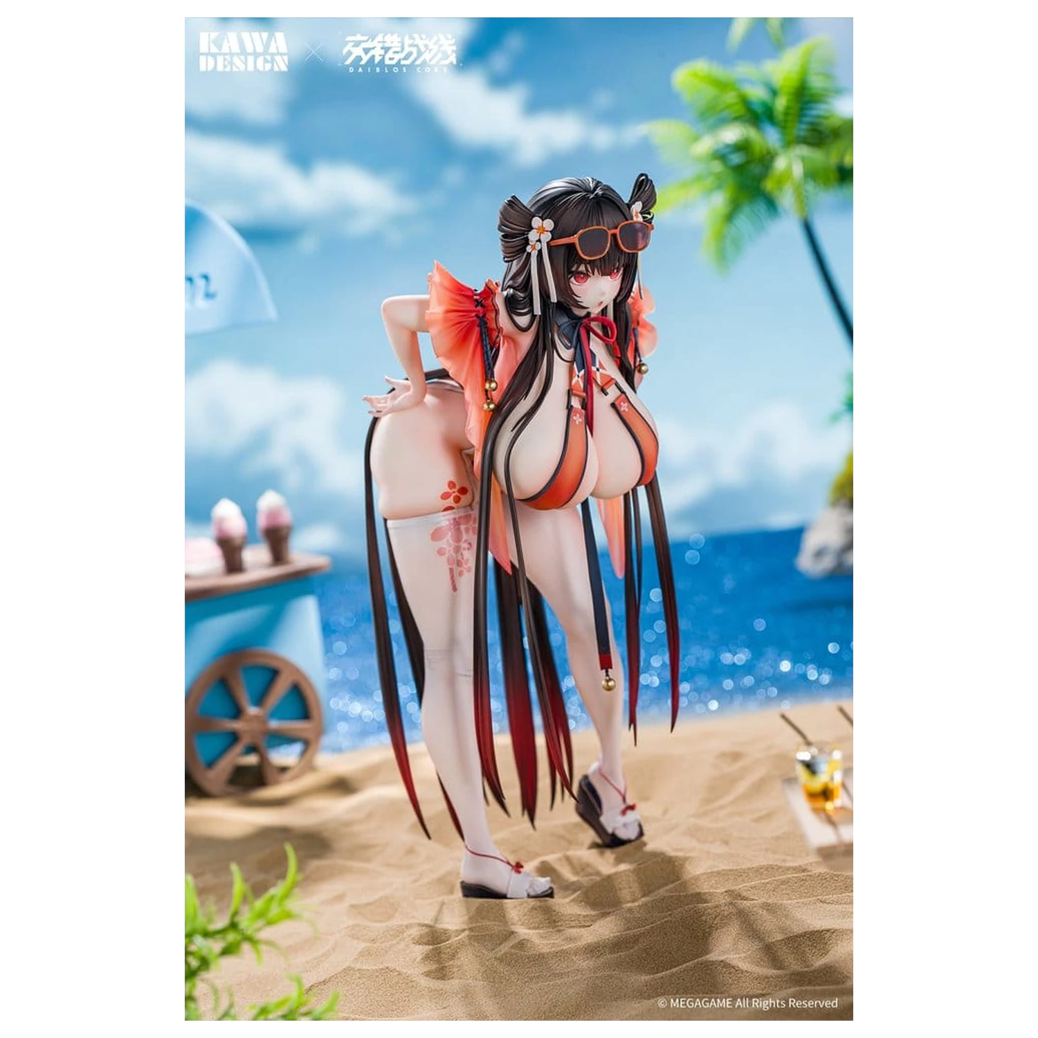 Daiblos Core PVC figura 1/6 Maree Rouge Rakubai no Utage 25 cm fotografija izdelka