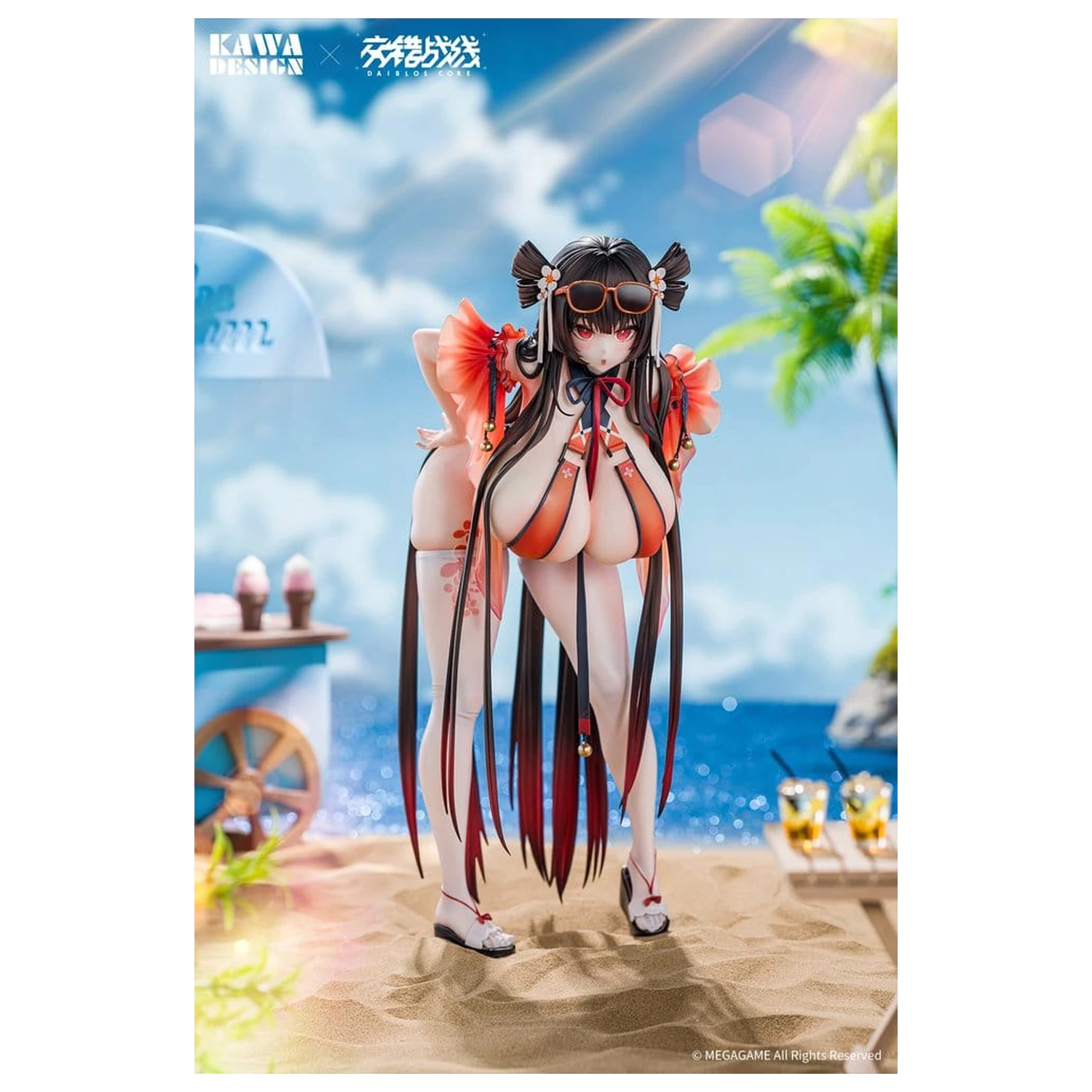 Daiblos Core PVC figura 1/6 Maree Rouge Rakubai no Utage Wet Ver. 25 cm fotografija izdelka