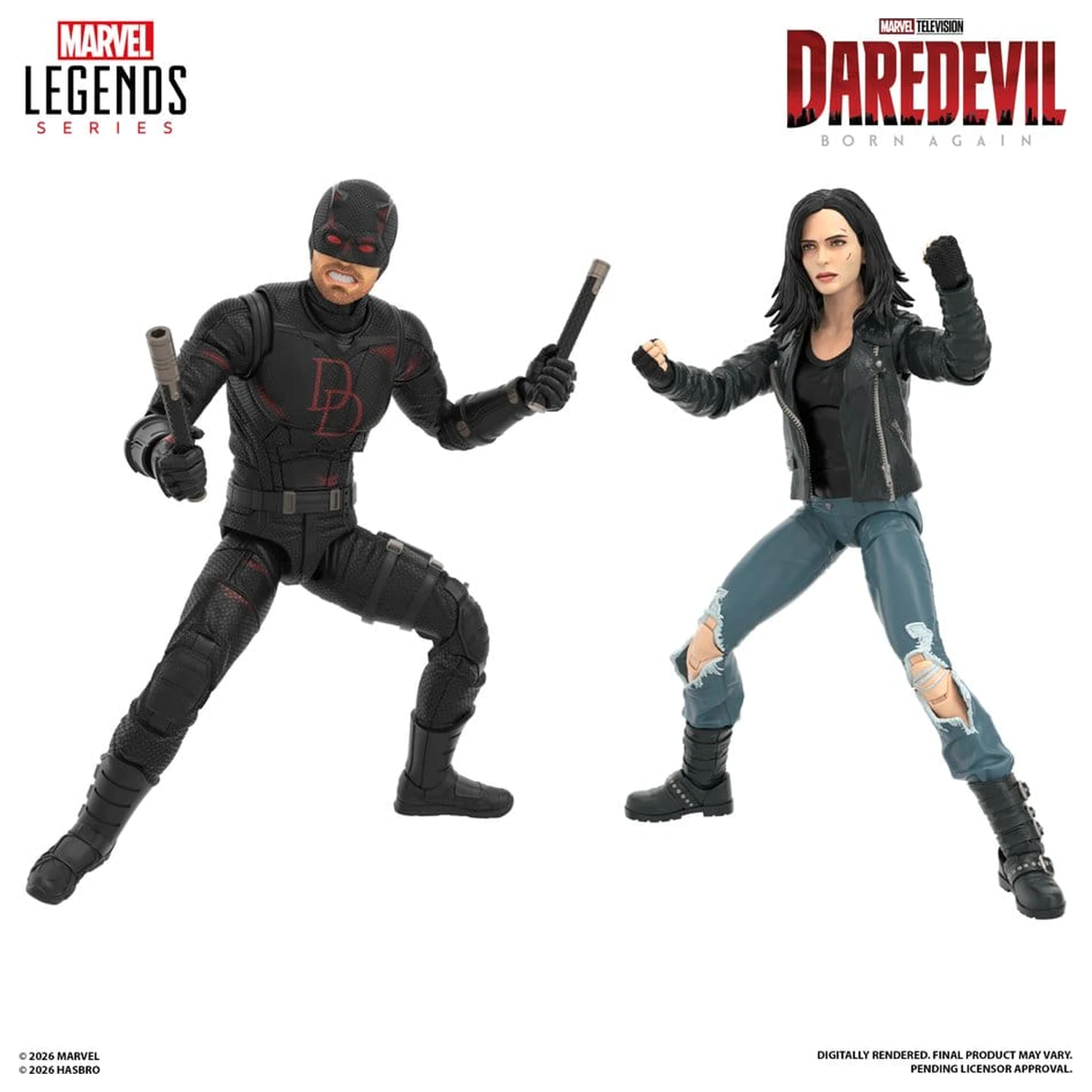 Daredevil: Born Again Marvel Legends akcijski figurici dvojno pakiranje Daredevil & Jessica Jones 15 cm fotografija izdelka