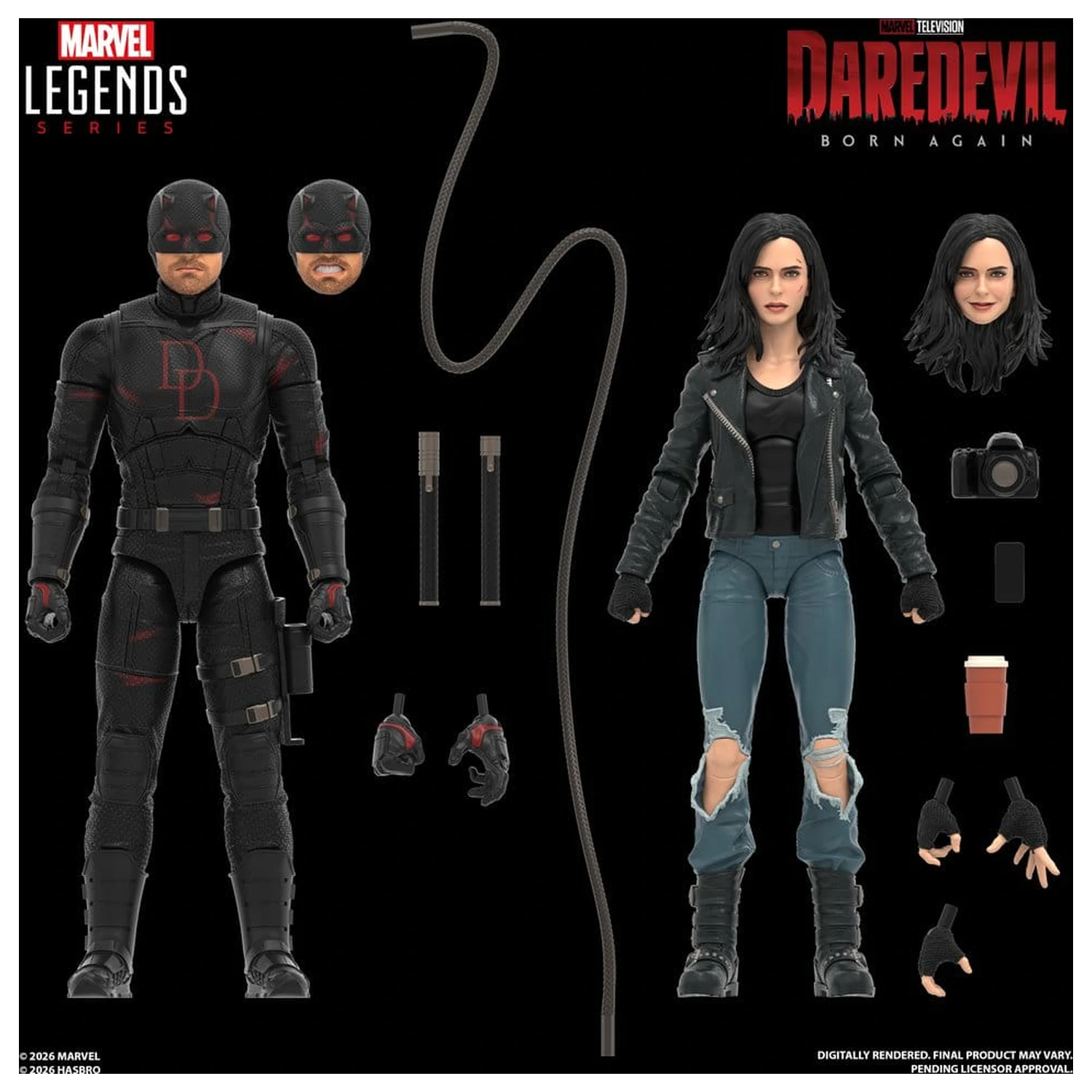 Daredevil: Born Again Marvel Legends akcijski figurici dvojno pakiranje Daredevil & Jessica Jones 15 cm fotografija izdelka