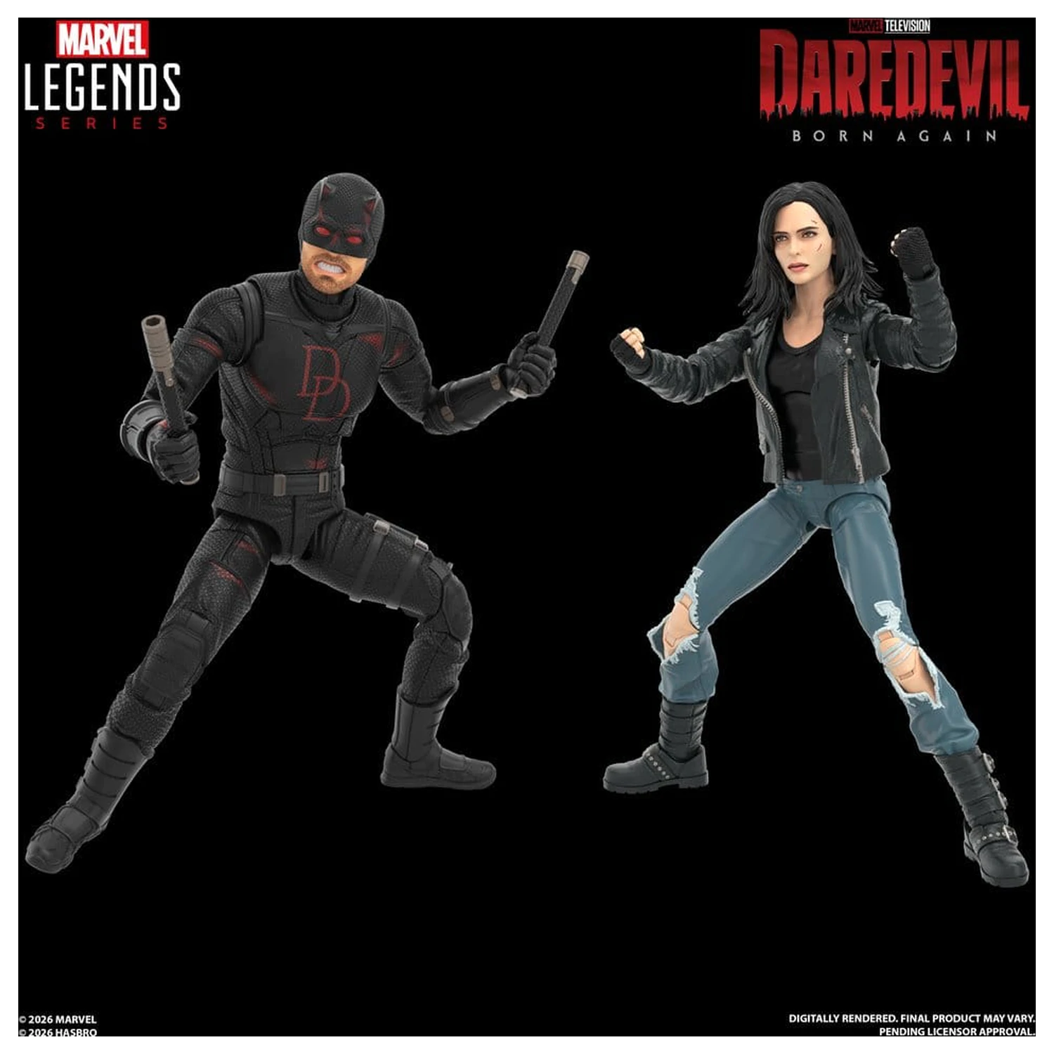 Daredevil: Born Again Marvel Legends akcijski figurici dvojno pakiranje Daredevil & Jessica Jones 15 cm fotografija izdelka