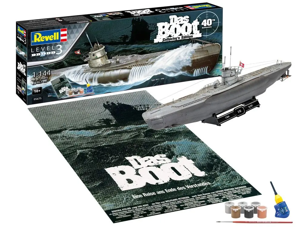 Komplet modela Das Boot Gift Set 1/144 U-Boot U96 Typ VII C 40th Anniversary 46 cm fotografija izdelka