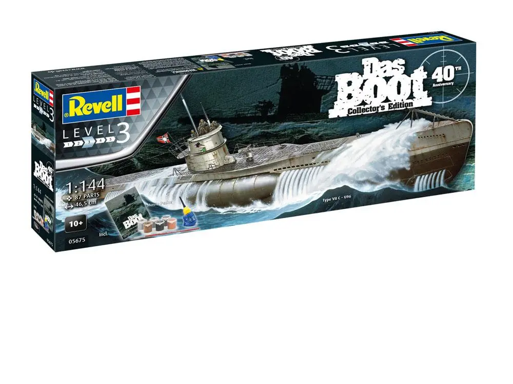 Komplet modela Das Boot Gift Set 1/144 U-Boot U96 Typ VII C 40th Anniversary 46 cm fotografija izdelka