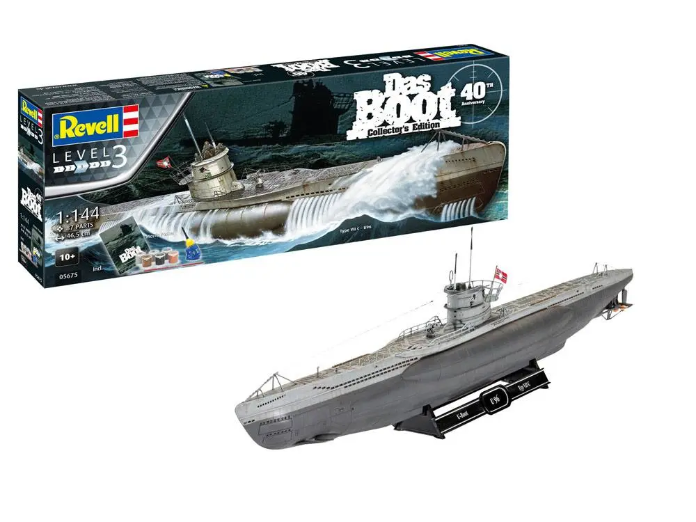 Komplet modela Das Boot Gift Set 1/144 U-Boot U96 Typ VII C 40th Anniversary 46 cm fotografija izdelka