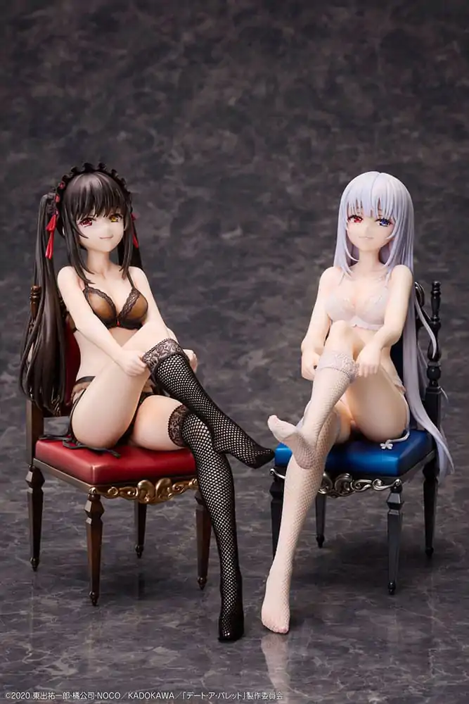 Date A Bullet PVC kipi 1/7 Kurumi Tokisaki & White Queen 17 cm fotografija izdelka