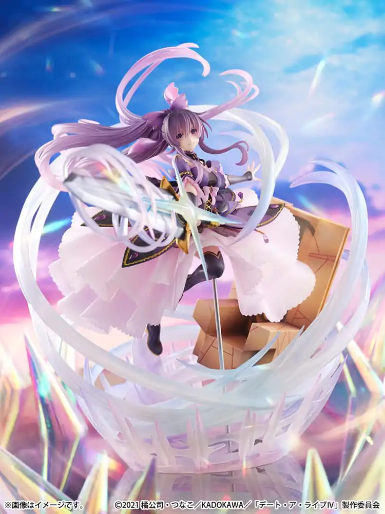 Date A Live IV SHIBUYA SCRAMBLE FIGURE PVC Kip 1/6 Tohka Yatogami Princess Amethyst Dress Ver. 32 cm fotografija izdelka