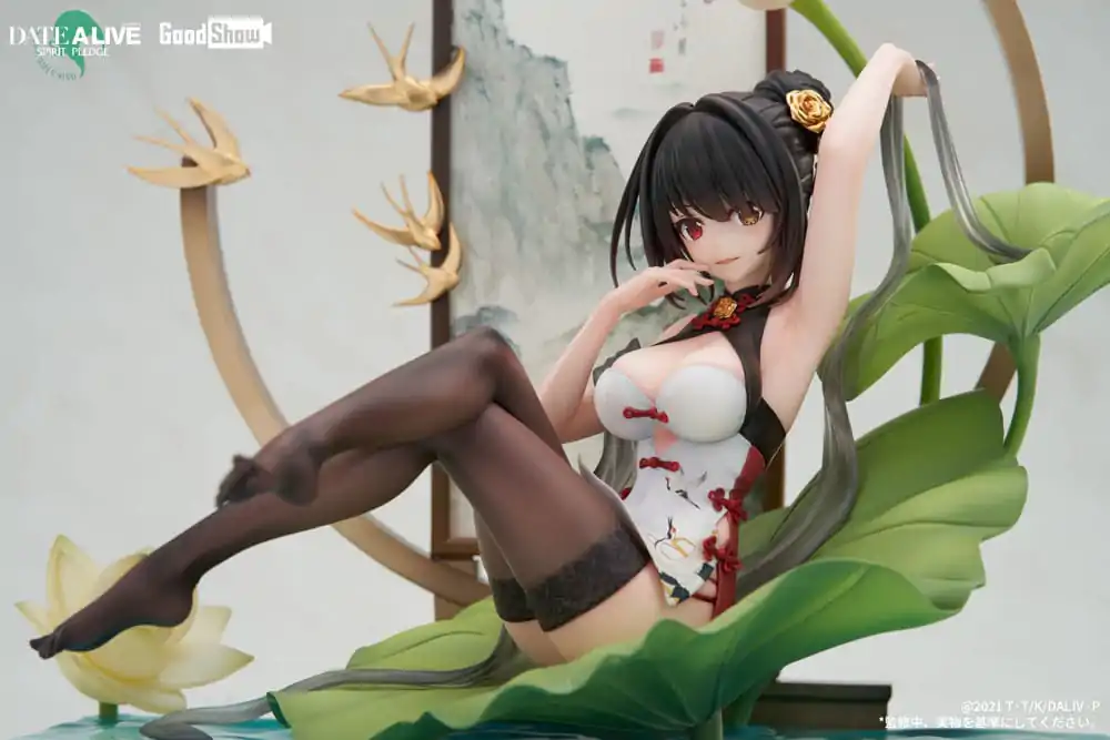 Date A Live: Spirit Pledge PVC Kip 1/7 Kurumi Tokisaki Ink Black China Dress Ver. 22 cm fotografija izdelka