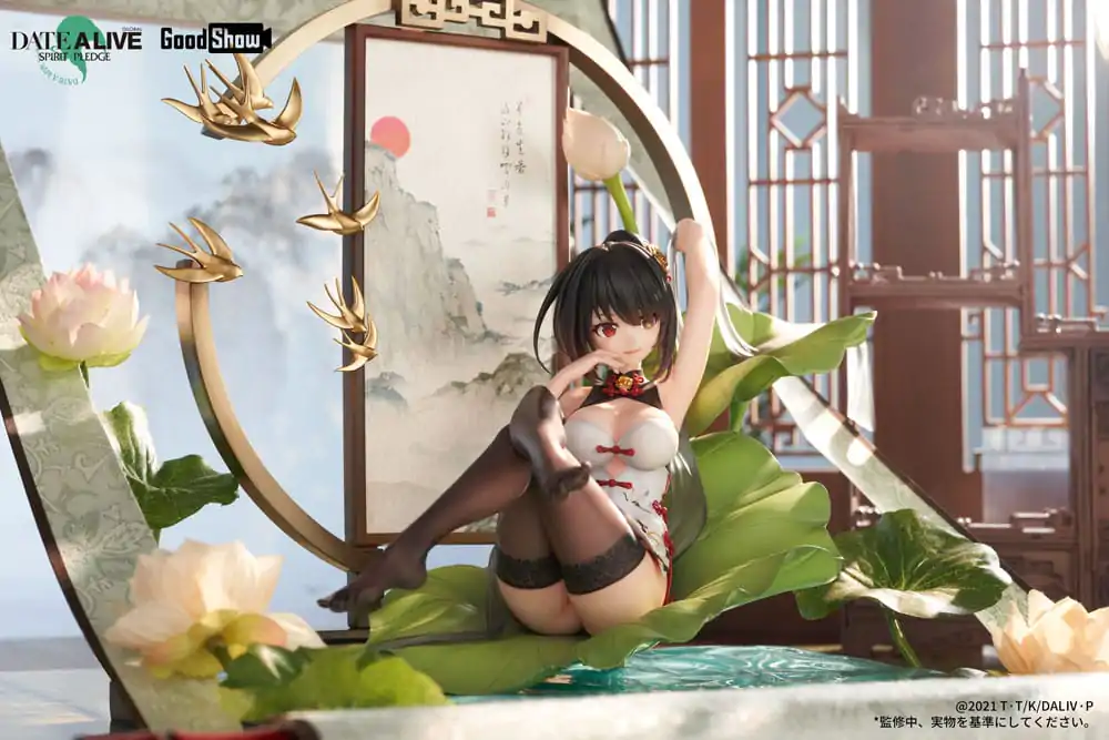 Date A Live: Spirit Pledge PVC Kip 1/7 Kurumi Tokisaki Ink Black China Dress Ver. 22 cm fotografija izdelka