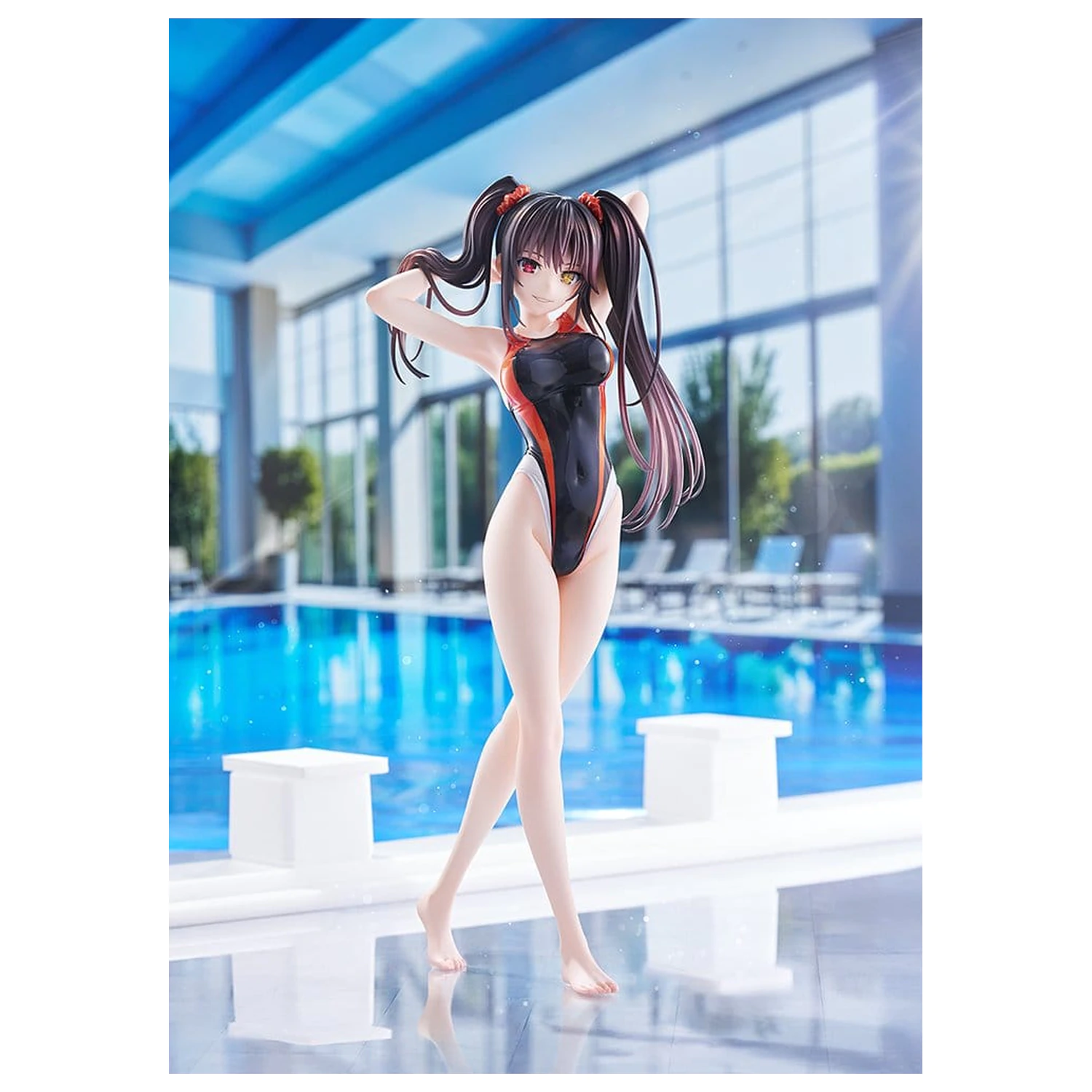Date A Live Figura iz PVC-ja silhuete v kopalkah 1/7 Kurumi Tokisaki Swimwear Ver. 24 cm fotografija izdelka