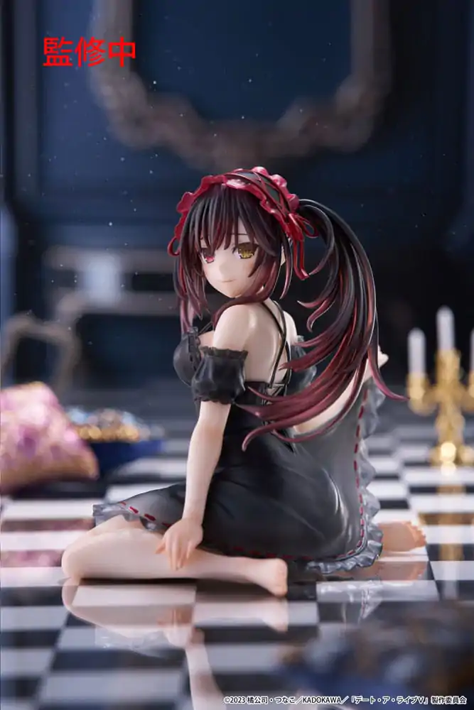 Date A Live V PVC Kip Namizna Srčkana Figura Kurumi Tokisaki Nightwear Ver. 13 cm fotografija izdelka