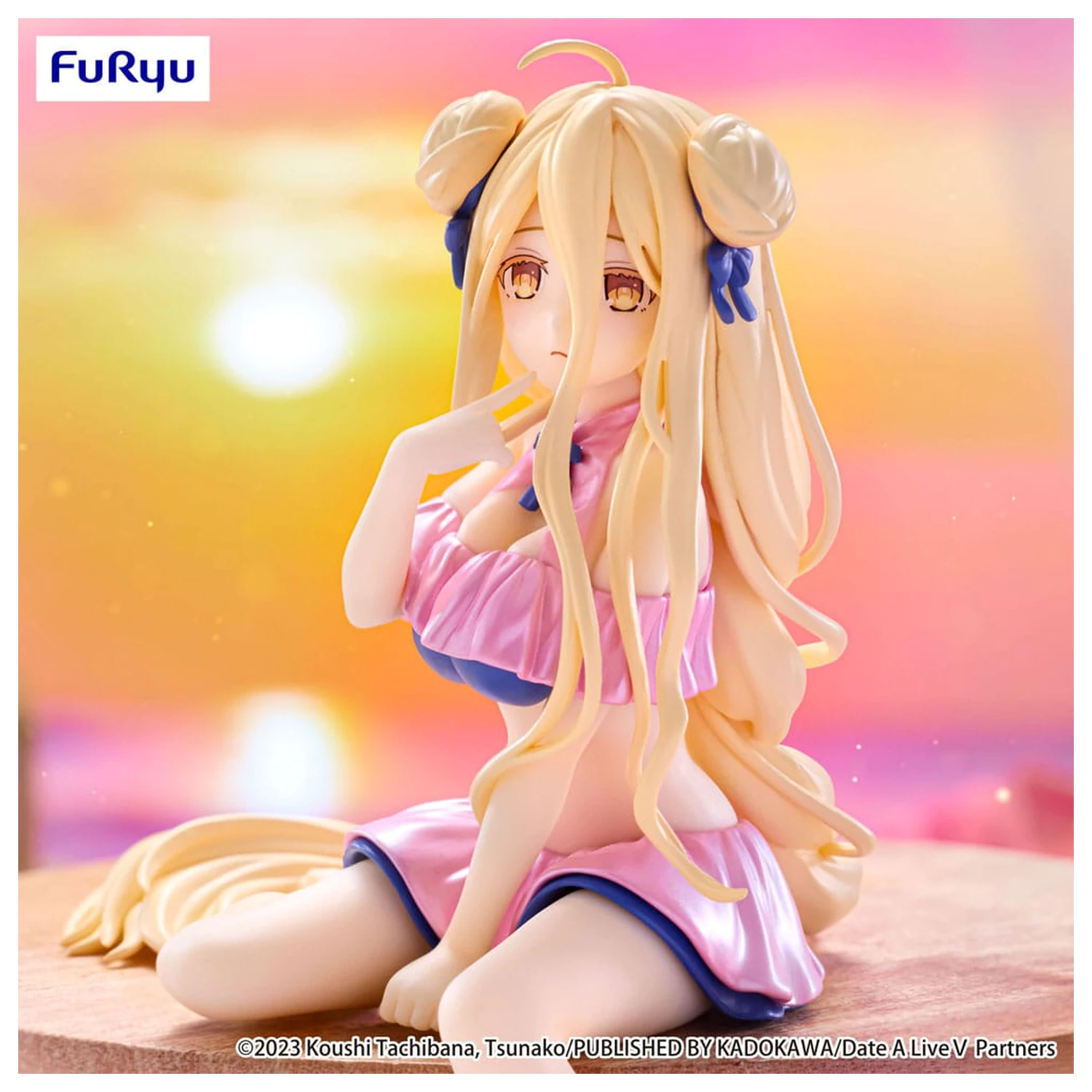 Date A Live V Noodle Stopper PVC kip Mukuro Hoshimiya Swimsuit Pastel Pink Color Ver. 13 cm fotografija izdelka