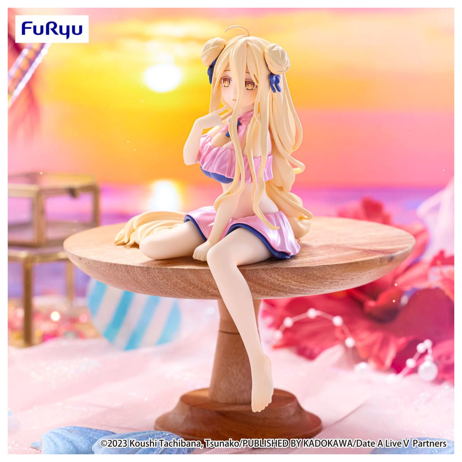 Date A Live V Noodle Stopper PVC kip Mukuro Hoshimiya Swimsuit Pastel Pink Color Ver. 13 cm fotografija izdelka