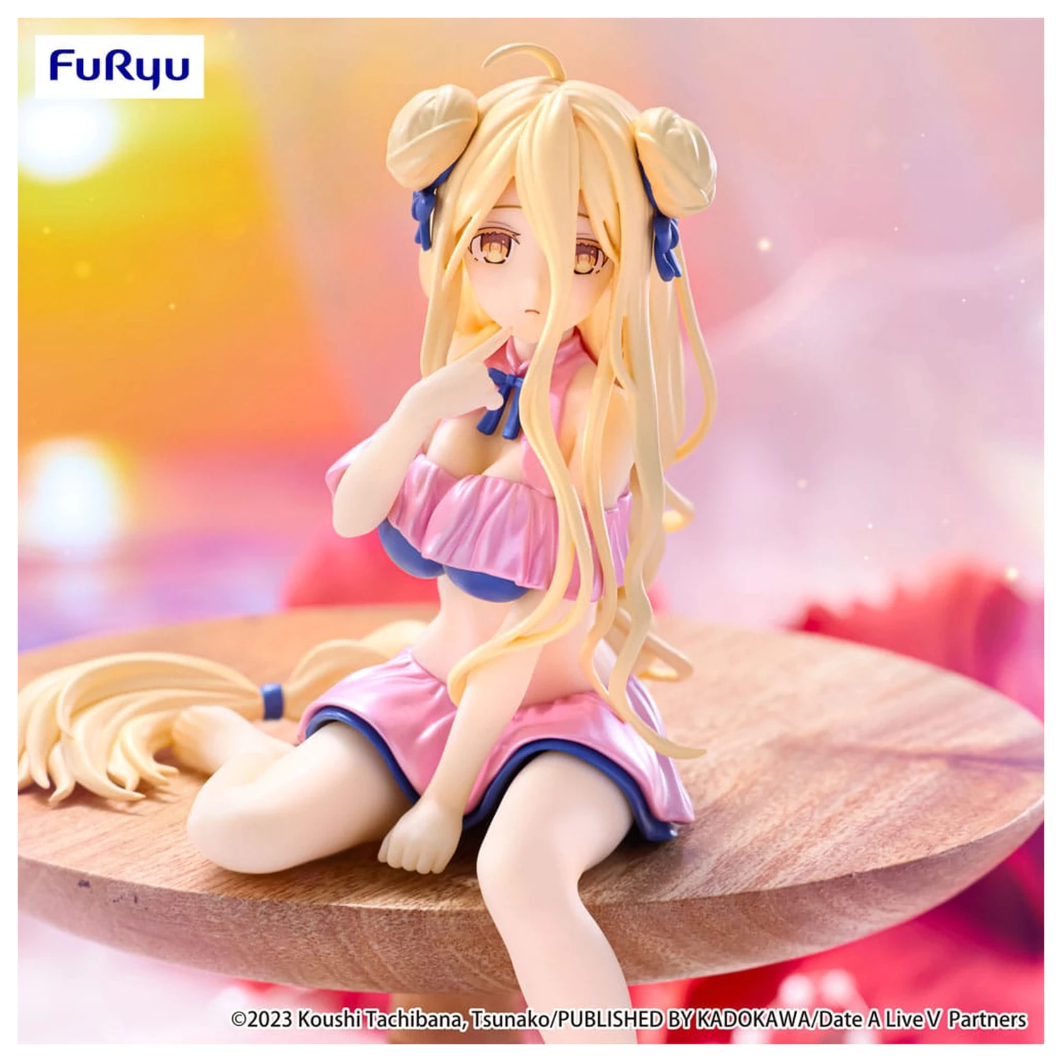 Date A Live V Noodle Stopper PVC kip Mukuro Hoshimiya Swimsuit Pastel Pink Color Ver. 13 cm fotografija izdelka