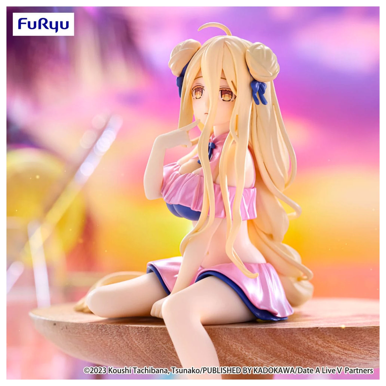 Date A Live V Noodle Stopper PVC kip Mukuro Hoshimiya Swimsuit Pastel Pink Color Ver. 13 cm fotografija izdelka