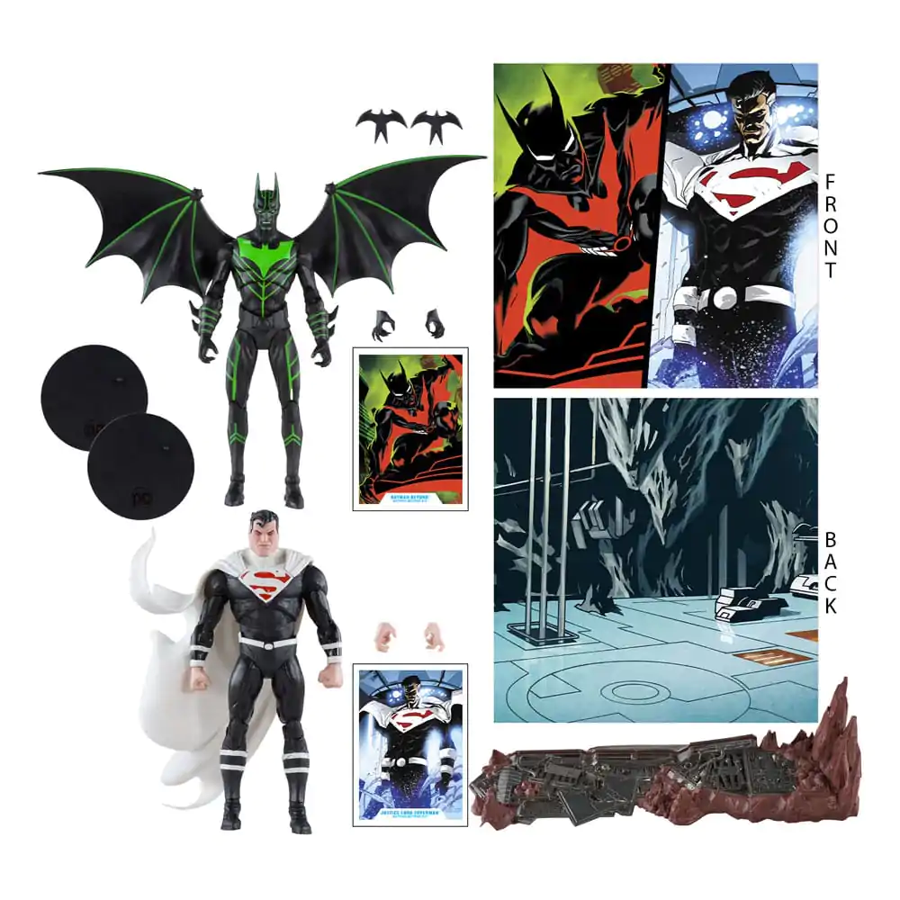 DC Kolekcionarska akcijska figura, paket 2 Batman Beyond Vs Justice Lord Superman 18 cm fotografija izdelka