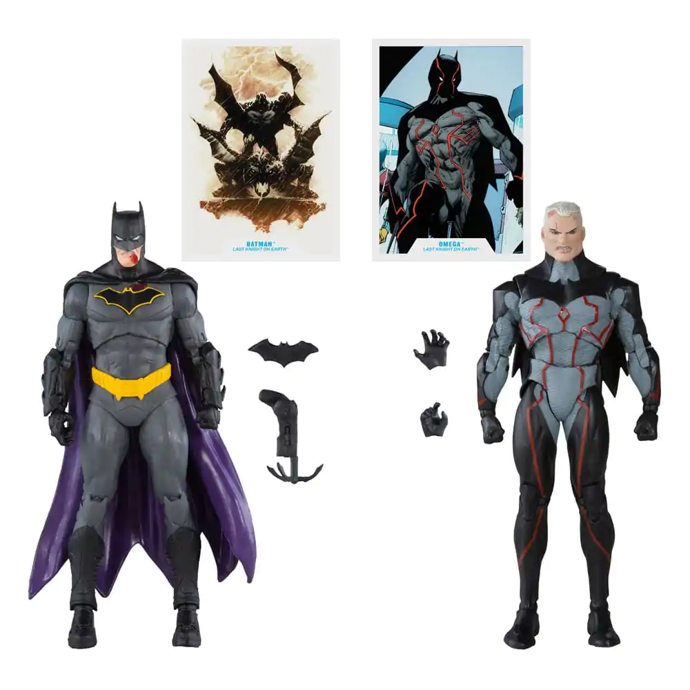 DC Zbirateljske akcijske figure, paket 2 Omega (brez maske) & Batman (krvav) (Gold Label) 18 cm fotografija izdelka