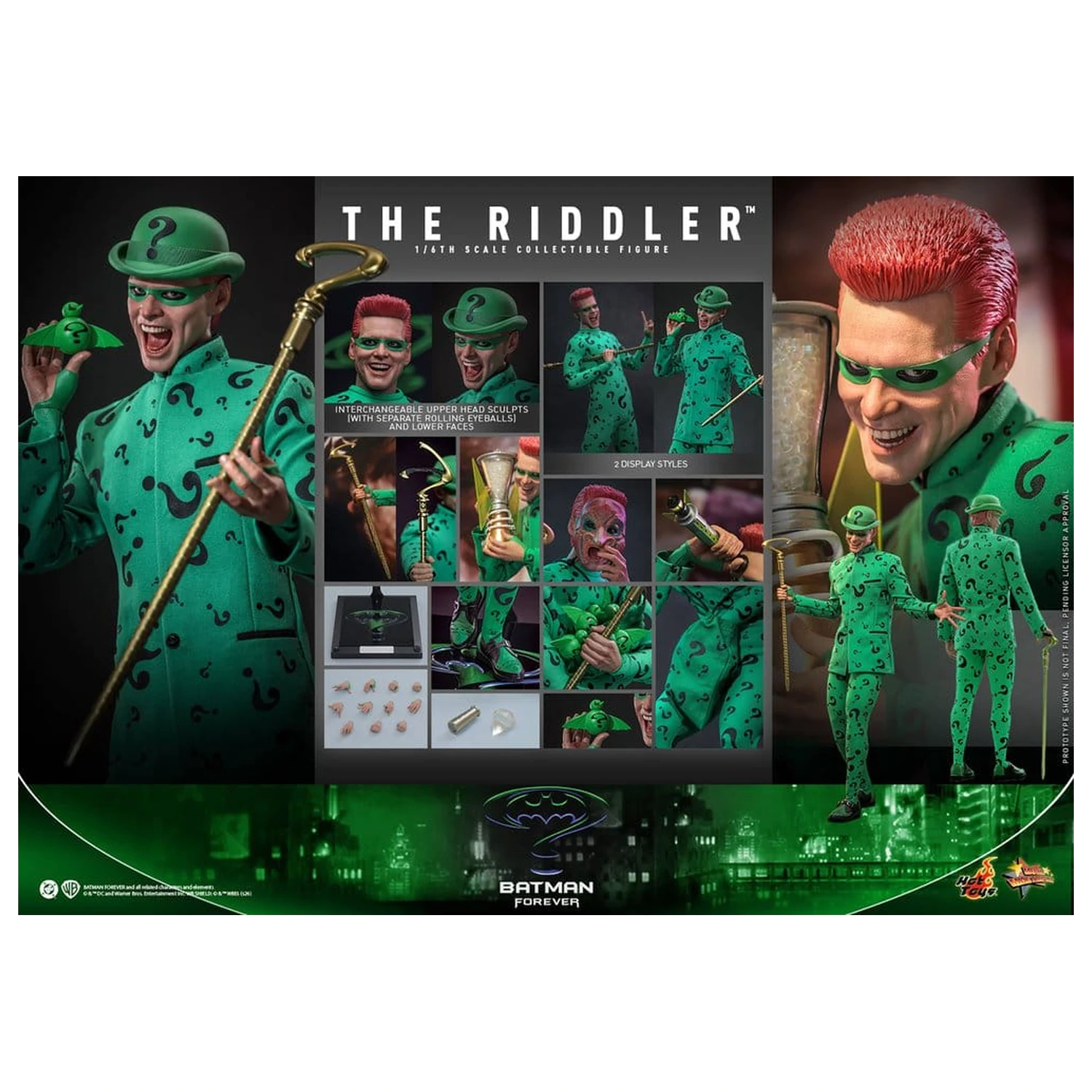 DC Comics Batman Forever Movie Masterpiece akcijska figura 1/6 Riddler 31 cm fotografija izdelka
