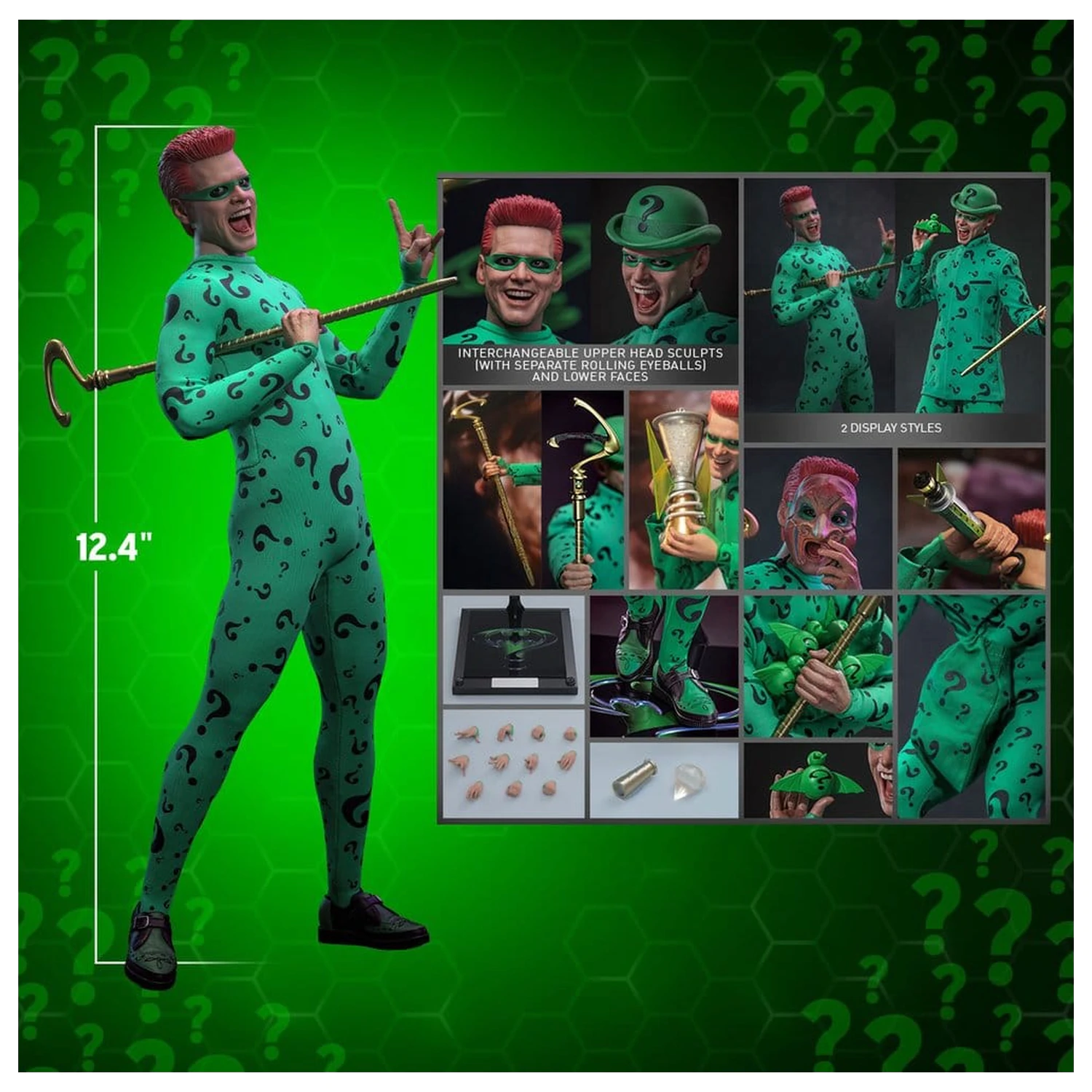 DC Comics Batman Forever Movie Masterpiece akcijska figura 1/6 Riddler 31 cm fotografija izdelka