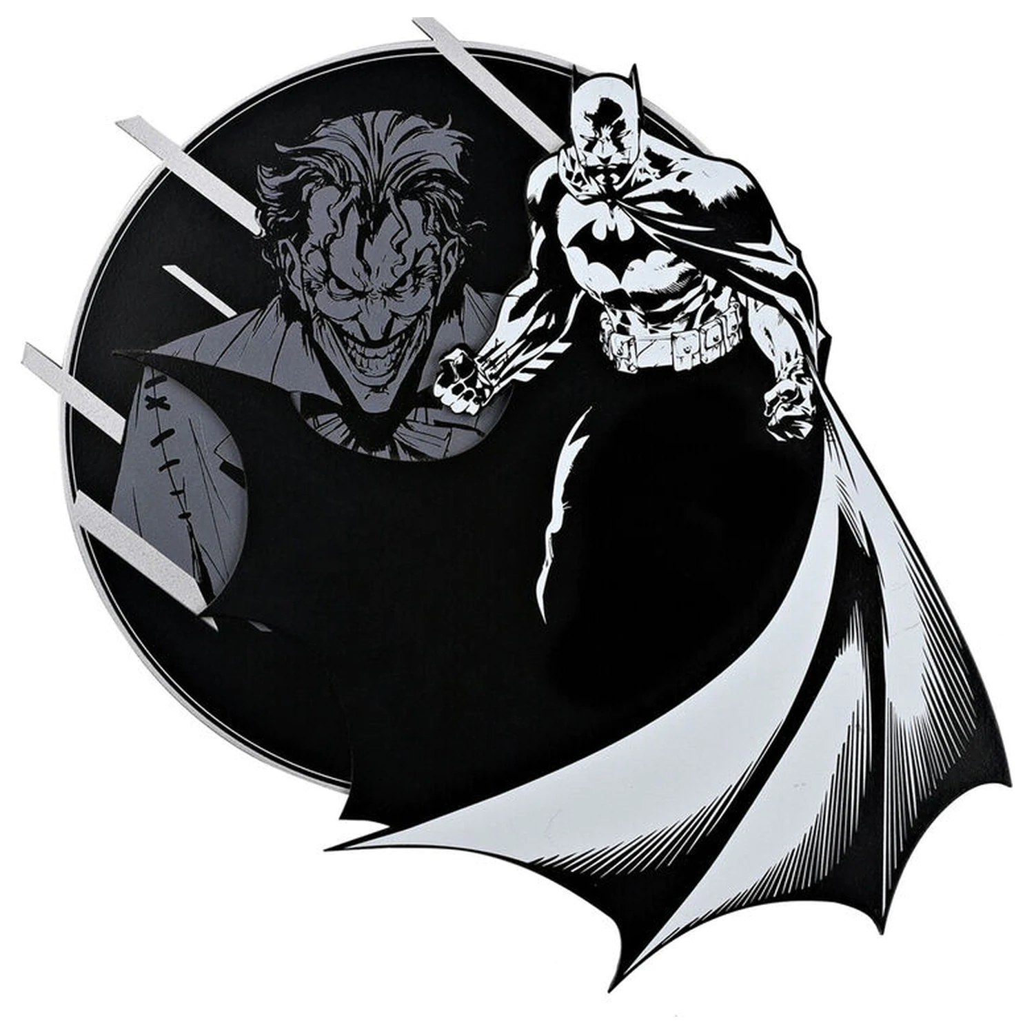 DC Comics Batman & Joker lesena plastna okrogla plošča fotografija izdelka