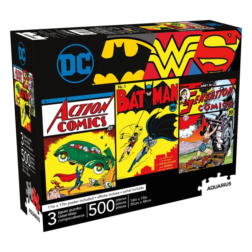 DC Comics Sestavljanka Batman, Superman, Wonder Woman trojček (500 kosov) fotografija izdelka