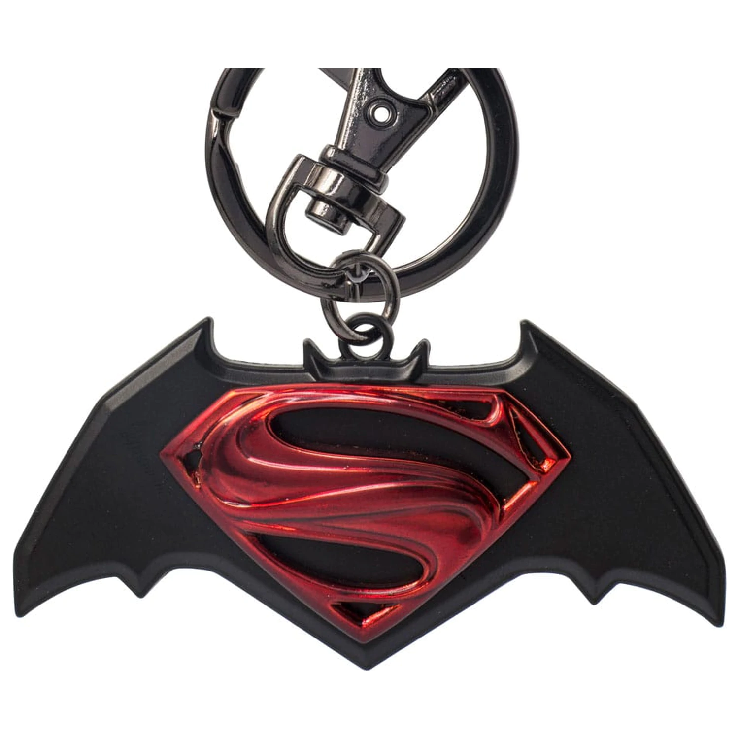 DC Comics kositrni obesek za ključe Batman vs. Superman Logo fotografija izdelka