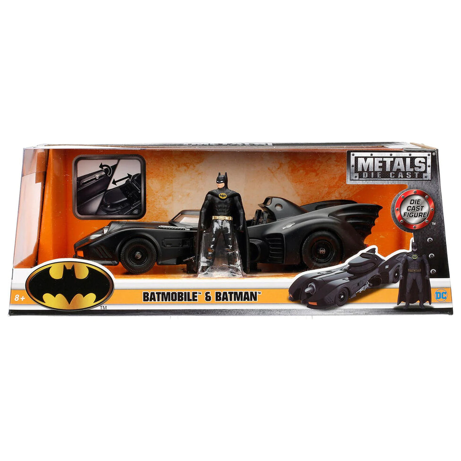 DC Comics Batmovil kovinski avtomobil + set figur Batman fotografija izdelka