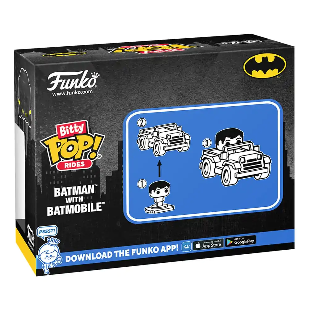 DC Comics Bitty Funko POP! Rides Vinil Figura Batman z Batmobilom 2,5 cm fotografija izdelka